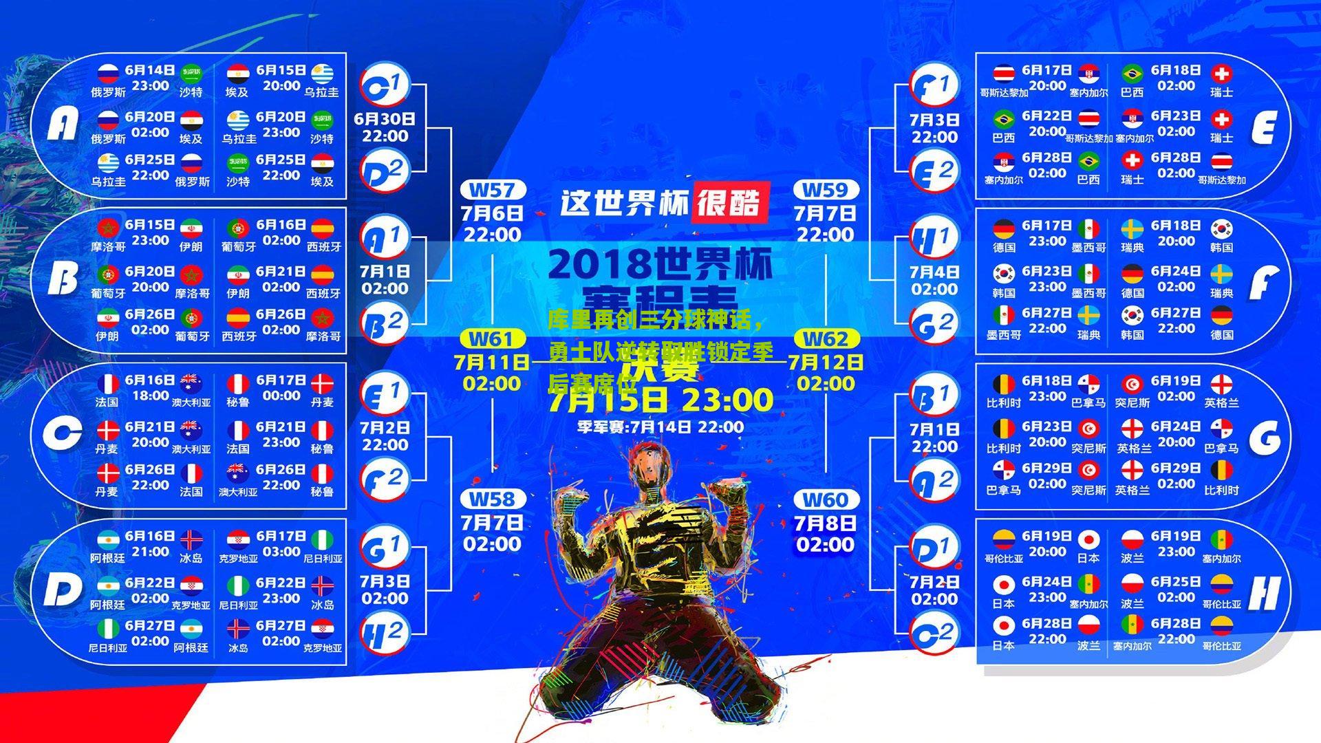 库里再创三分球神话，勇士队逆转取胜锁定季后赛席位
